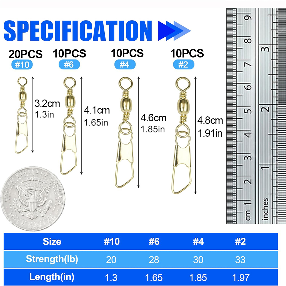 50 pezzi barile da pesca in or - Fishing Equipment Cheap recensione e prezzo
